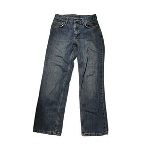 Faded Glory Boys Size 12 Dark Wash Straight Leg Denim‎ Jeans Blue Cotton